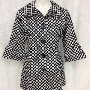 Frazzle Black and White Checkered Jacket